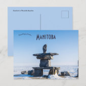 Inukshuk in Churchill, Manitoba, Canada Briefkaart (Voorkant / Achterkant)
