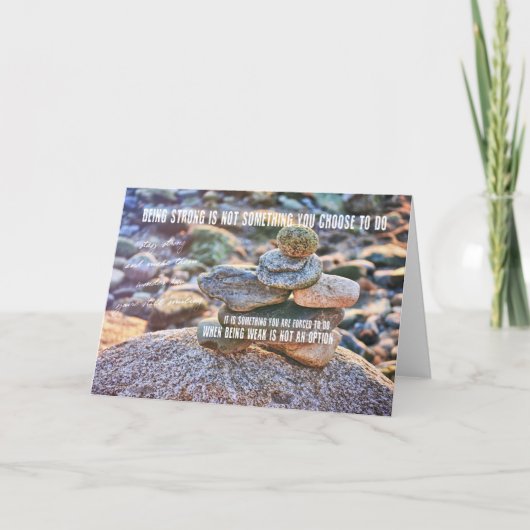 INUKSHUK IN HET STENEN WENSKAART BEDANKKAART (Voorkant)