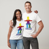 Inukshuk in kleur t-shirt (Unisex)