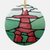 Inukshuk Keramisch Ornament (Voorkant)