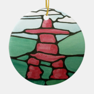 Inukshuk Keramisch Ornament