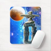 Inukshuk Moon & Space Fantasy Art Mousepad Muismat (Met muis)