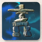 Inukshuk Native American Spirit Stones Bier Onderzetter (Voorkant)