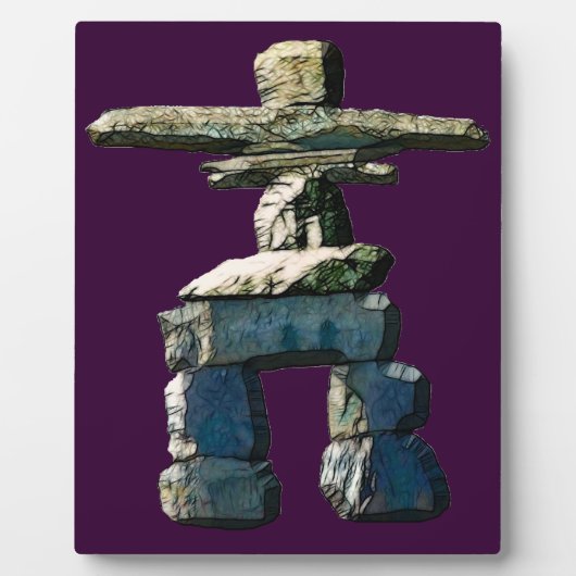 Inukshuk Native American Spirit Stones Fotoplaat (Voorkant)