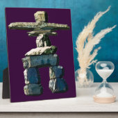 Inukshuk Native American Spirit Stones Fotoplaat (Zijkant)