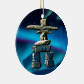 Inukshuk Native American Spirit Stones Keramisch Ornament (Rechts)
