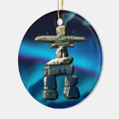 Inukshuk Native American Spirit Stones Keramisch Ornament (Links)