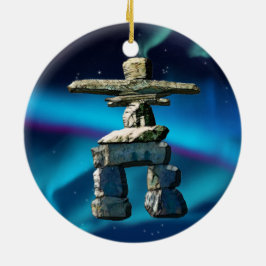 Inukshuk Native American Spirit Stones Keramisch Ornament