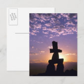 Inukshuk Northwest Territories, Canada Briefkaart (Voorkant / Achterkant)
