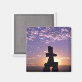 Inukshuk Northwest Territories, Canada Magneet (Voorkant / Achterkant)