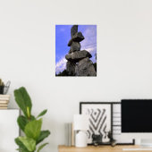 Inukshuk, Northwest Territories, Canada Poster (Thuiskantoor)
