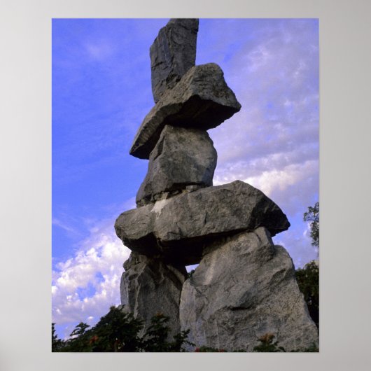 Inukshuk, Northwest Territories, Canada Poster (Voorkant)