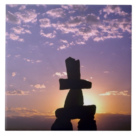 Inukshuk Northwest Territories, Canada Tegeltje (Voorkant)