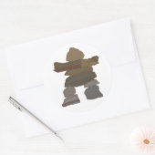 Inukshuk Ronde Sticker (Envelop)