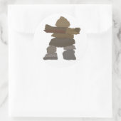 Inukshuk Ronde Sticker (Tas)