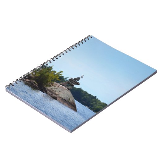 Inukshuk, seagull, thuislandnotebook notitieboek (Linkerzijde)