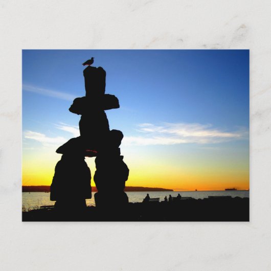 Inukshuk, Vancouver, BC, Canada Briefkaart (Voorkant)