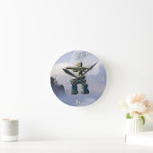 Inukshuk & Wilderness Moon Art Clock Ronde Klok (Huis)