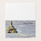 Inuksuk vrolijke kersttekst-schoonheid van het sei kaart (Buitenkant ongevouwen)