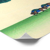 Inume Pass in de provincie Kai Katsushika Hokusai Poster (Hoek)