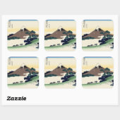 Inume Pass in de provincie Kai Vierkante Sticker (Vel)