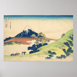 Inume Pass in Kai Hokusai Ukiyo-e Japanse kunst Poster