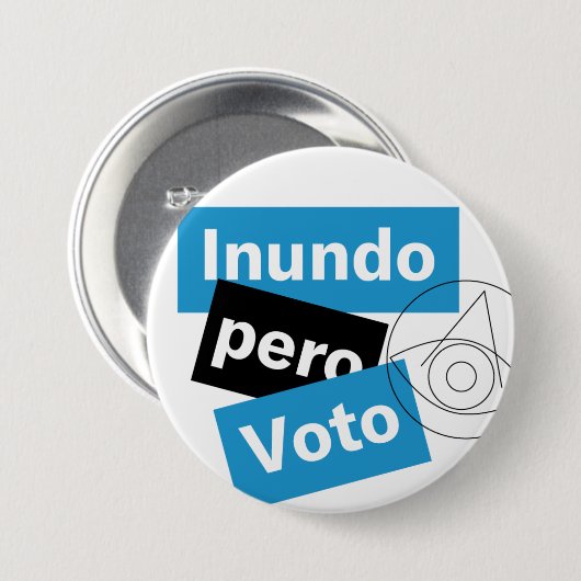 Inundo pero Voto Button (Voorkant /achterkant)