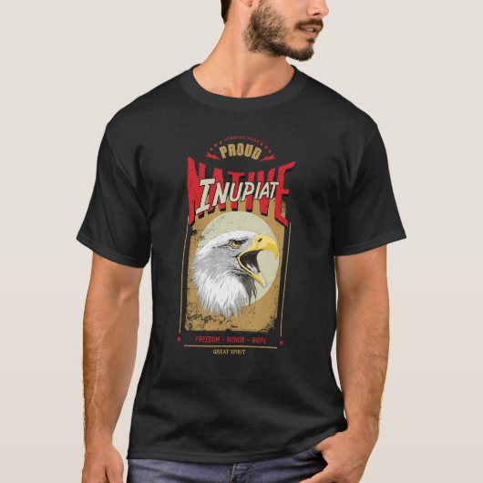 Inupiat Native American Eagle Spirit  Honor T-shirt (Voorkant)