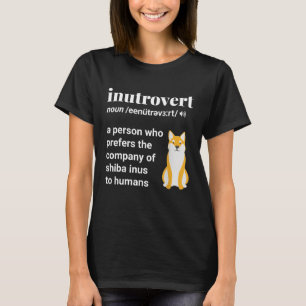Inutrovert Funny Shiba Inu Mam Pap T-shirt