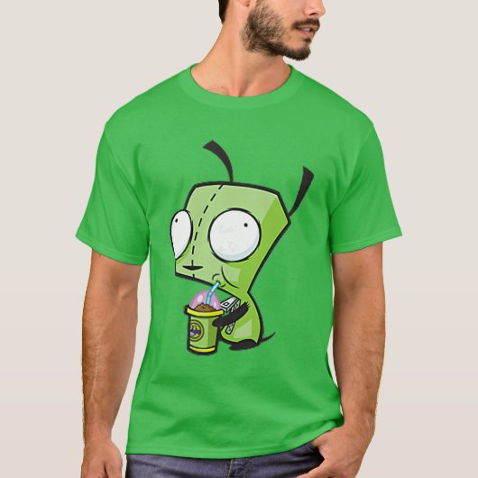 Invader Zim Gir Front Back Nickelodeon Cartoon fam T-shirt (Voorkant)