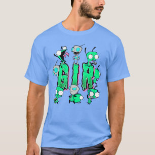 Invader Zim Giret Design Slijm Letters Grappige Ge T-shirt