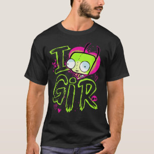 Invader Zim Valentijnsdag Ik hou van meisje T-shirt