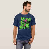 Invader Zim Zim Screaming Doom Comic Panels Collag T-shirt (Voorkant volledig)