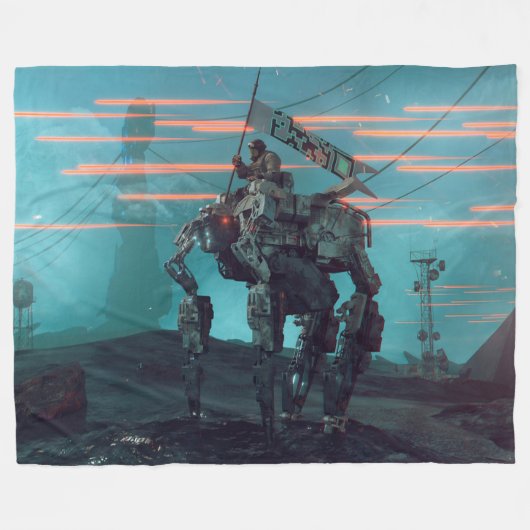 INVADERS VANUIT DE RUIMTE FLEECE DEKEN (Voorkant (Horizontaal))