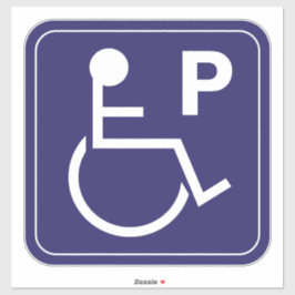 Invalidenparkeerplaats Sticker Rolstoelsymbool