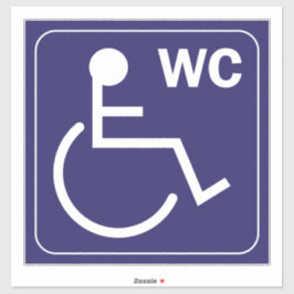 Invalidentoilet Rolstoel Sticker Symbool