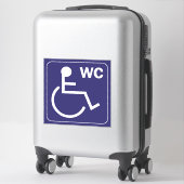 Invalidentoilet Rolstoel Sticker Symbool (Koffer)
