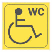 Invalidentoilet Rolstoel Sticker Symbool (Voorkant)