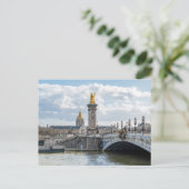 Invalides en Pont Alexandre III-brug - Parijs Briefkaart (Staand voorkant)