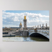 Invalides en Pont Alexandre III-brug - Parijs Poster (Voorkant)