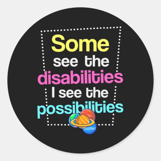 Invaliditeit 1 Bewustzijn van handicaps Ronde Sticker (Voorkant)
