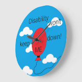 Invaliditeit houdt me niet in de steek! grote klok (Hoek)