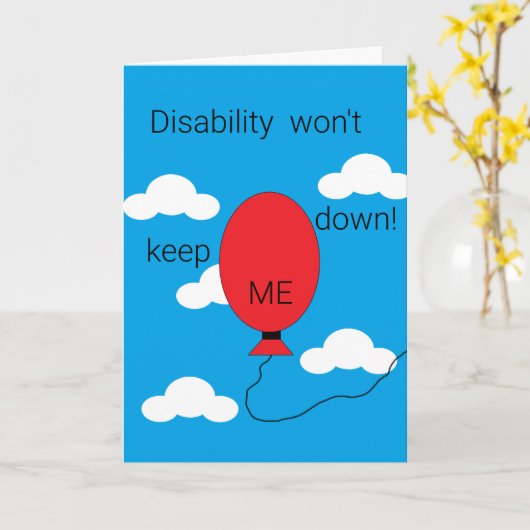 Invaliditeit houdt me niet tegen! Blanco Kaart (Gele Bloem)