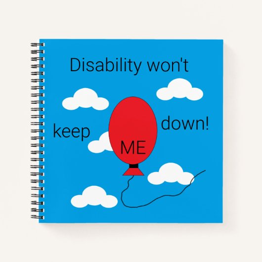 Invaliditeit houdt me niet tegen: notitieboek (Voorkant)