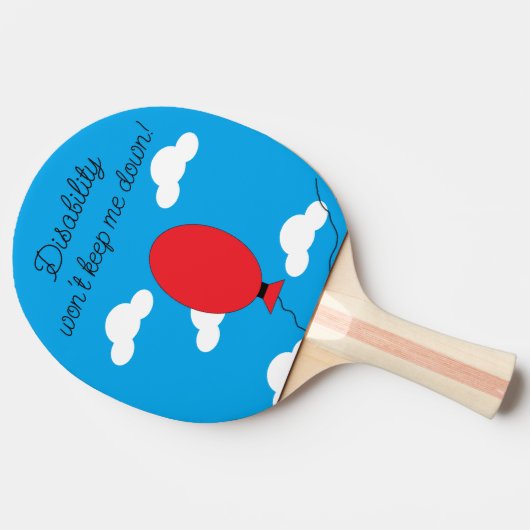 Invaliditeit houdt me niet tegen: tafeltennisbatje (Zijkant)