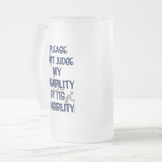 Invaliditeit/IN-zicht.. RSD/CRPS, van glas B Matglas Bierpul (Voorkant links)