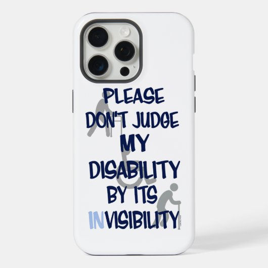 Invaliditeit/IN-zichtbaarheid iPhone Hoesje (Achterkant)