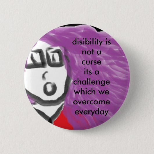 invaliditeit is geen vloek ronde button 5,7 cm (Voorkant)