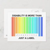 Invaliditeit is meer dan een etiket briefkaart (Voorkant / Achterkant)