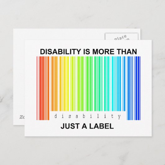 Invaliditeit is meer dan een etiket briefkaart (Voorkant / Achterkant)